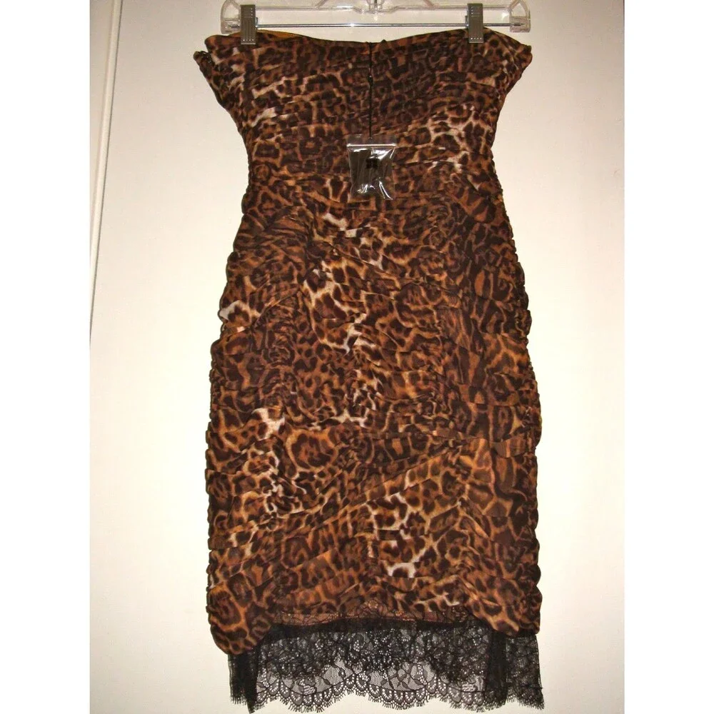 NWOT BCBGMaxAzria Bovary Bodycon Leopard Print Mini Dress